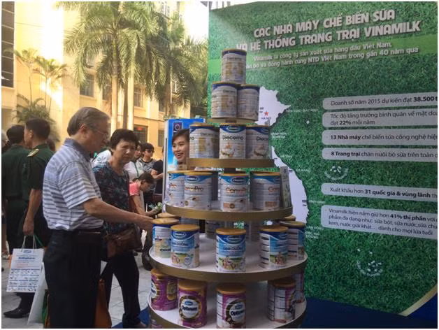 Gian hàng Vinamilk trong Ngày hội sức khỏe người Việt lần thứ 1