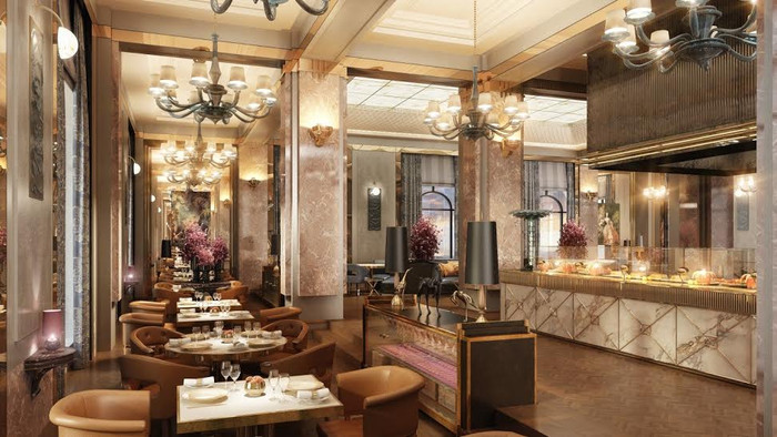 Nhà hàng với gam màu trầm sang trọng Nhà hàng với gam màu trầm sang trọng