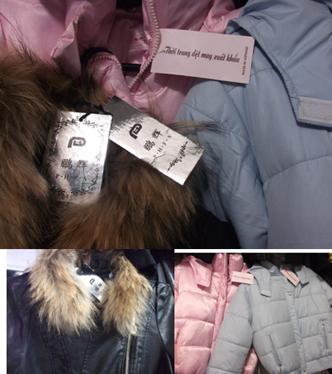 Rất nhiều điểm xả hàng lẫn lộn giữa hàng Trung Quốc và hàng Việt.