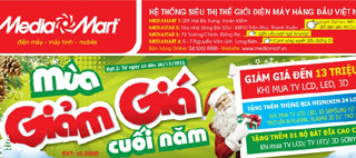 Hàng loạt các sản phẩm điện tử, công nghệ, IT và điện thoại, ... giảm giá mạnh nhất tại MediaMart từ ngày 10/12 tới hết Hàng loạt các sản phẩm điện tử, công nghệ, IT và điện thoại, ... giảm giá mạnh nhất tại MediaMart từ ngày 10/12 tới hết