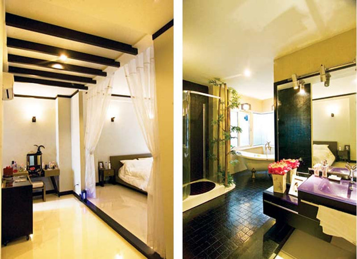 Phải đến không gian riêng của Hồ Ngọc Hà mới thấy rõ nhất gu thẩm mỹ của cô trong trang trí nội thất. Sự hài hoà về màu sắc, kiểu dáng, chất liệu của những tủ ti vi, tủ đựng đồ trang sức, bàn trang điểm… mang lại phong cách hiện đại và sang trọng cho căn phòng.