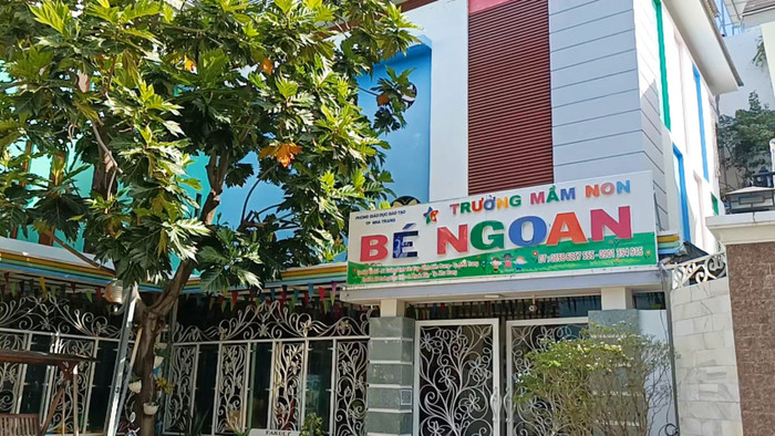 Trường mầm non Bé Ngoan, nơi xảy ra sự việc thương tâm. Ảnh: HL
