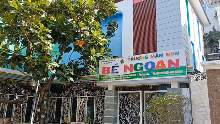 Trường mầm non Bé Ngoan, nơi xảy ra sự việc thương tâm. Ảnh: HL