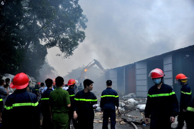 Hiện trường vụ cháy...