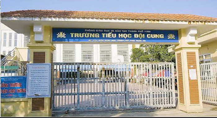 Trường Tiểu học Đội Cung (thành phố Vinh). Ảnh: Sở Giáo dục và Đào tạo Nghệ An