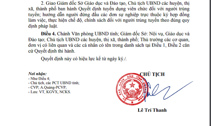 Quảng Nam hủy kết quả trúng tuyển của 42 thí sinh trúng tuyển kỳ thi tuyển viên chức ngành giáo dục. Ảnh: AN