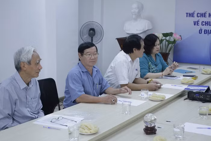 Hội thảo là để nhằm lắng nghe ý kiến của các trường, các nhà quản lý giáo dục, các nhà hoạch định chính sách, các nhà đầu tư để góp ý, đề xuất, kiến nghị giải pháp cơ chế chính sách thực hiện - ảnh Trinh Phúc.