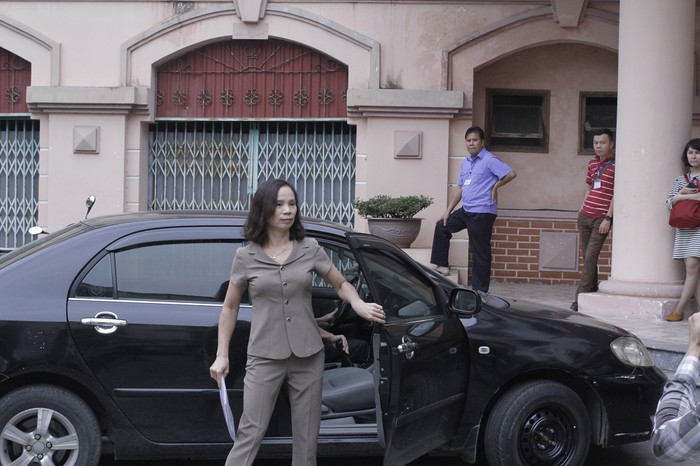 Bị cáo Triệu Thị Chính được cho tại ngoại đến dự phiên tòa (ảnh Trinh Phúc). Bị cáo Triệu Thị Chính được cho tại ngoại đến dự phiên tòa (ảnh Trinh Phúc).