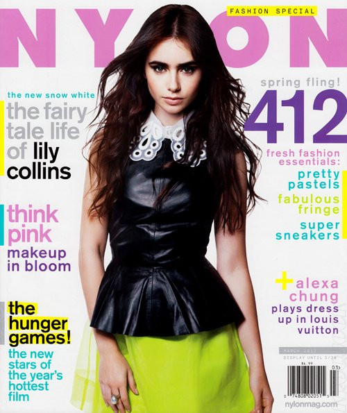 Lily Collins sắc sảo trên trang bìa Nylon tháng 3/2012. Con gái của Phil Collins tỏa sáng trên trang bìa tạp chí Nylon trong bộ ảnh của Stephen Walker. Lily Collins sắc sảo trên trang bìa Nylon tháng 3/2012. Con gái của Phil Collins tỏa sáng trên trang bìa tạp chí Nylon trong bộ ảnh của Stephen Walker.