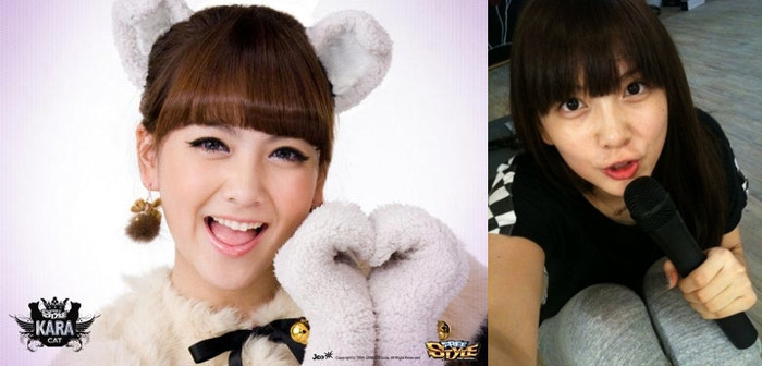 11. Kang Ji Young (Kara) xinh xắn cả khi trang điểm và tự nhiên.