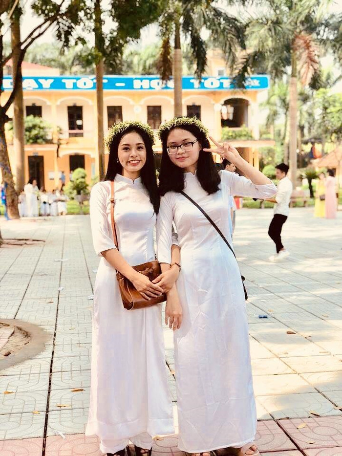 Trà My đã có một tuổi học trò rất chi là đẹp ở mái trường trung học phổ thông Hồng Thái, huyện Đan Phương, thành phố Hà Nội (ảnh do nhân vật cung cấp).