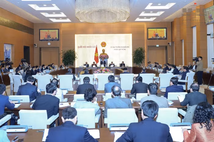 Toàn cảnh phiên khai mạc kỳ họp thứ 46 Ủy ban Thường vụ Quốc hội. Ảnh: quochoi.vn.