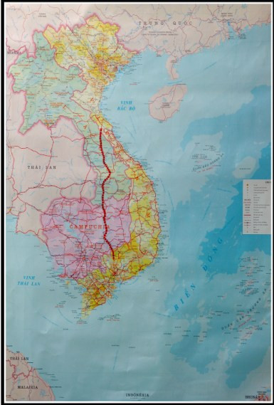 "Đại lộ xương sống" đường viền mầu đỏ lớn (ảnh phác họa của ông Mai Trọng Tuấn) "Đại lộ xương sống" đường viền mầu đỏ lớn (ảnh phác họa của ông Mai Trọng Tuấn)