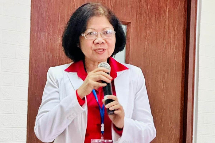 Tiến sĩ Vũ Thị Phương Anh tại Hội nghị Khoa học - Công nghệ Trường Đại học Quốc tế Hồng Bàng mở rộng năm 2022 (Ảnh: NVCC)