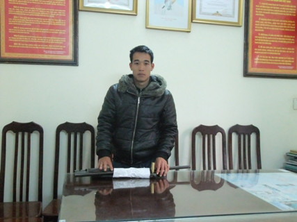 Đối tượng Đỗ Văn Việt tại cơ quan công an Đối tượng Đỗ Văn Việt tại cơ quan công an