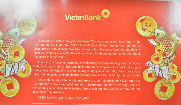 Ý nghĩa của bộ lịch block Đinh Dậu 2017 của VietinBank