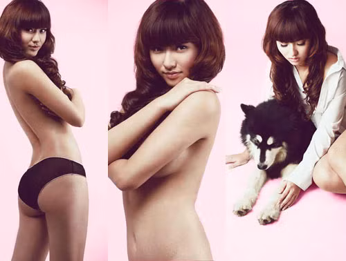 Đỉnh điểm nhất là trước ngày thi tốt nghiệp, Hồng Quế đã tung bộ ảnh bán nude lên facebook của mình. Và bị kịch liệt phản đối. Scandal thứ 6 này ngoài chuyện khoe ảnh nóng còn là cách ứng xử của Hồng Quế khi cô lên facebook tỏ vẻ bực bội và chỉ trích... giới săn tin vào trang cá nhân của mình bới móc chuyên - dù rằng mình là người chủ động tung ảnh lên (Ảnh: Eva)