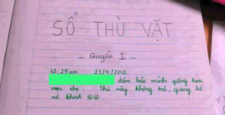 Cuốn sổ của những người "thù lâu nhớ dai'.