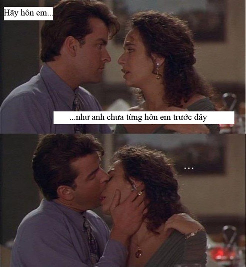 Ngày xưa anh kết cái môi Nhưng vì em bảo anh trồi lên trên
