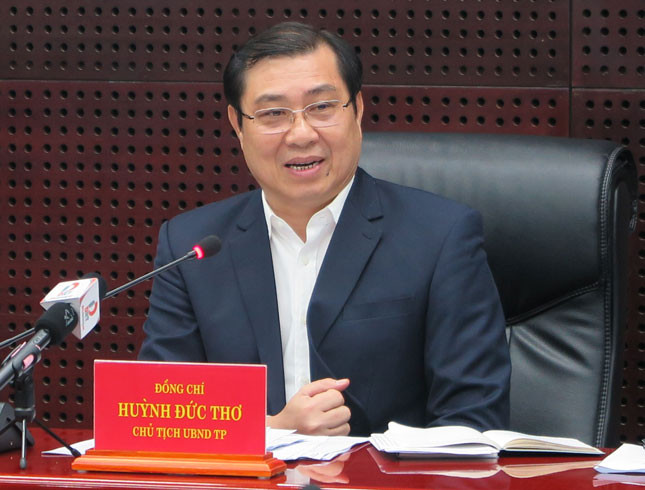 Chủ tịch ủy ban Nhân dân thành phố Đà Nẵng Huỳnh Đức Thơ (ảnh baodanang.vn). Chủ tịch ủy ban Nhân dân thành phố Đà Nẵng Huỳnh Đức Thơ (ảnh baodanang.vn).