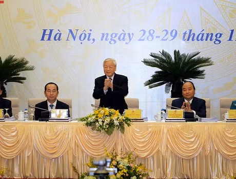 Tổng Bí thư Nguyễn Phú Trọng tại hội nghị (ảnh chinhphu.vn). Tổng Bí thư Nguyễn Phú Trọng tại hội nghị (ảnh chinhphu.vn).