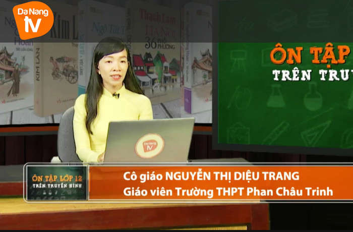 Nhiều tỉnh, thành ở khu vực miền Trung triển khai việc dạy học trên sóng truyền hình. (Trong ảnh: giáo viên dạy học trên sóng Đài Phát thành - truyền hình Đà Nẵng. Ảnh chụp màn hình).