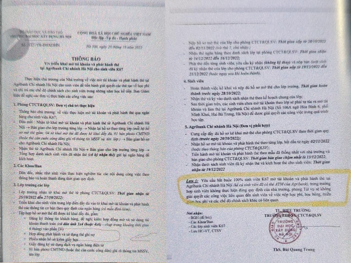 Văn bản của Phòng Công tác chính trị và Quản lý sinh viên, Trường đại học Xây Dựng Hà Nội. Ảnh: Chụp màn hình Văn bản của Phòng Công tác chính trị và Quản lý sinh viên, Trường đại học Xây Dựng Hà Nội. Ảnh: Chụp màn hình