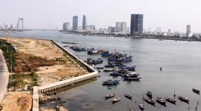 Dự án lấn sông Hàn đã có từ nhiều năm trước. Ảnh: TT Dự án lấn sông Hàn đã có từ nhiều năm trước. Ảnh: TT