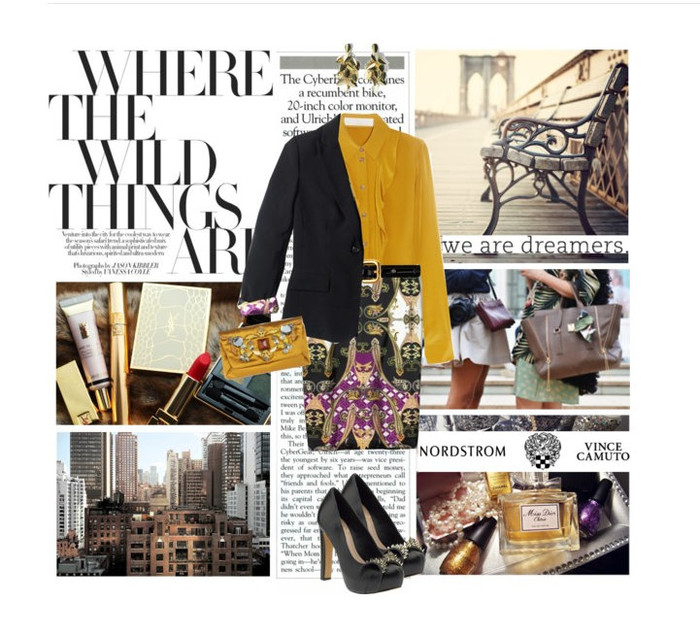 Phong cách cổ điển nữ tính, chiếc áo màu vàng mutat, mix cùng chân váy hoa, trông bạn thật sành điệu và nổi bật.