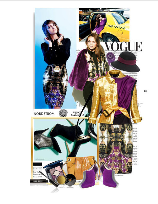 Áo khoác vàng chanh ánh kim, một gợi ý kiến bạn nổi bật hơn nếu tối nay bạn bạn đi dự tiệc, đôi boot tím mới quyến rũ làm sao!