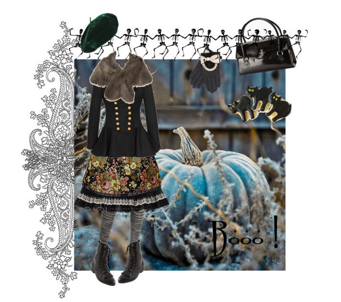 Màu đen và những họa tiết "kỳ bí" được các quý cô cực yêu thích để diện vào ngày này.