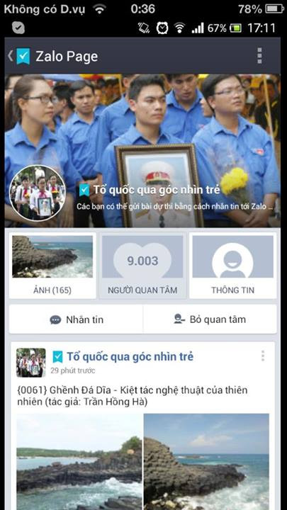 Ca sĩ Vy Oanh xúc động khi gặp được những hình ảnh đẹp của giới trẻ. Cô chia sẻ: “Tổ quốc qua góc nhìn của bạn trẻ là 1 hoạt động, 1 cuộc thi ý nghĩa. Xem ảnh dự thi của các bạn í mới thấy quê hương Việt Nam thật đẹp”. Ca sĩ Vy Oanh xúc động khi gặp được những hình ảnh đẹp của giới trẻ. Cô chia sẻ: “Tổ quốc qua góc nhìn của bạn trẻ là 1 hoạt động, 1 cuộc thi ý nghĩa. Xem ảnh dự thi của các bạn í mới thấy quê hương Việt Nam thật đẹp”.