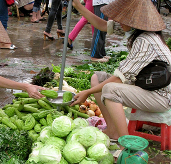 Giá cả các loại rau xanh cũng được đẩy lên cao hơn ngày thường 5 - 10 nghìn đồng/kg như rau muống có giá 9.000-10.000 đồng/mớ; rau cải 12.000-13.000 đồng/kg...