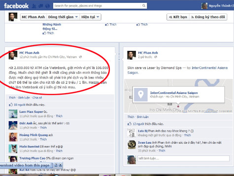 Rất nhiều comment của các thành viên khác trên cộng đồng mạng chia sẻ với MC Phan Anh xung quanh chuyện phí ATM của ngân hàng VietinBank.