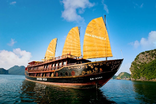 Indochina Sails Đội tàu Indochina Sails được dựng tại Việt Nam, sử dụng vật liệu gỗ địa phương đặc trưng đó là “ gỗ hương”, là loại gỗ có hương, độ bền cao tạo nên đặc tính ấm áp của tàu. Indochina Sails Đội tàu Indochina Sails được dựng tại Việt Nam, sử dụng vật liệu gỗ địa phương đặc trưng đó là “ gỗ hương”, là loại gỗ có hương, độ bền cao tạo nên đặc tính ấm áp của tàu.