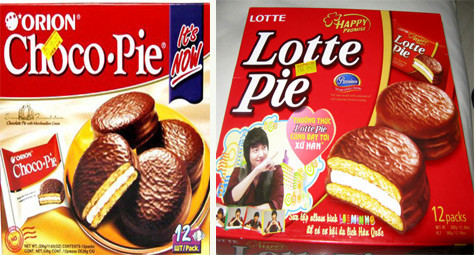 Các loại bánh Choco Pie tại Việt Nam có nhãn hiệu như Choco Pie Orion, Phanner Pie, Lotte Pie… đều là hàng Việt Nam chất lượng cao. Các loại bánh Choco Pie tại Việt Nam có nhãn hiệu như Choco Pie Orion, Phanner Pie, Lotte Pie… đều là hàng Việt Nam chất lượng cao.