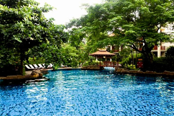Furama thơ mộng còn bởi quầy bar nằm giữa khu vườn nhiệt đới, phục vụ các loại đồ uống bổ dưỡng, ngay bên cạnh bể bơi và bể sục Jacuzzi, mát mẻ dưới tán cây có tuổi đời hàng chục năm. Furama thơ mộng còn bởi quầy bar nằm giữa khu vườn nhiệt đới, phục vụ các loại đồ uống bổ dưỡng, ngay bên cạnh bể bơi và bể sục Jacuzzi, mát mẻ dưới tán cây có tuổi đời hàng chục năm.