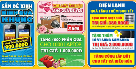 Nhiều phần quà hấp dẫn cho khách hàng khi đi mua sắm tại Media Mart.