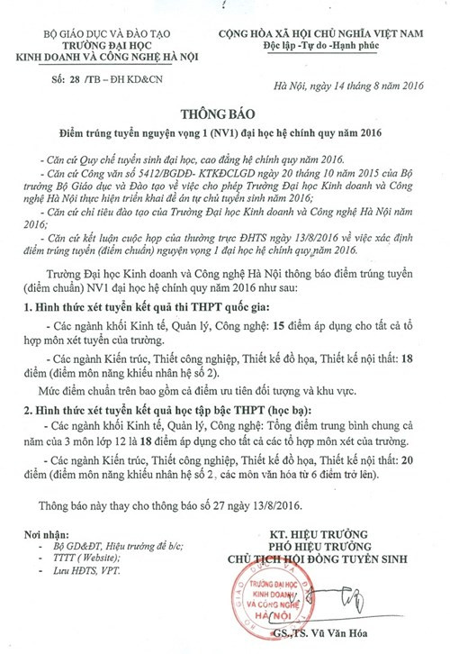 Yêu cầu Đại học Kinh doanh và Công nghệ giải trình việc tuyển sinh Y đa khoa ảnh 1