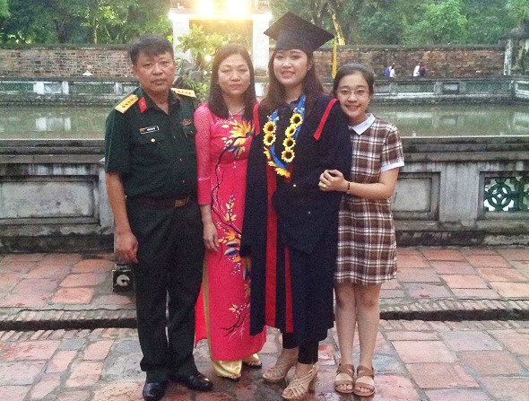 Ảnh gia đình nữ thủ khoa xuất sắc Hoàng Phương Anh (Ảnh: Nhân vật cung cấp) Ảnh gia đình nữ thủ khoa xuất sắc Hoàng Phương Anh (Ảnh: Nhân vật cung cấp)
