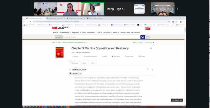 Bà Yara Hazouri – Customer Success International - Chuyên gia quản lý trải nghiệm khách hàng từ nhà xuất bản McGraw Hill hướng dẫn cách truy cập và sử dụng trang web AccessMedicine. Bà Yara Hazouri – Customer Success International - Chuyên gia quản lý trải nghiệm khách hàng từ nhà xuất bản McGraw Hill hướng dẫn cách truy cập và sử dụng trang web AccessMedicine.