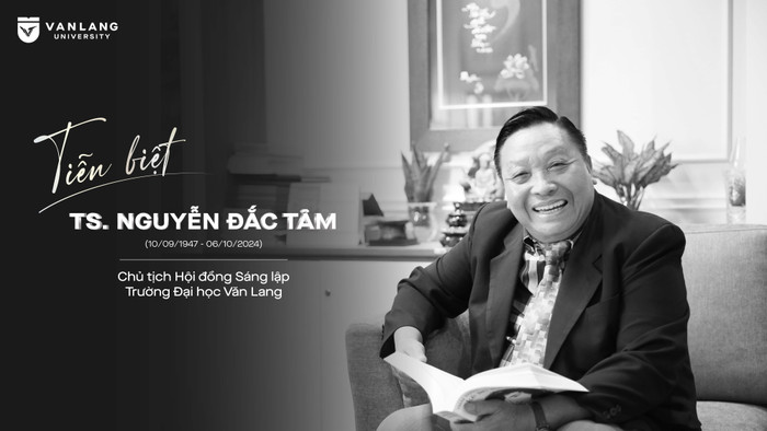 Tiến sĩ Nguyễn Đắc Tâm từ trần hồi 13h37 ngày 6/10/2024, hưởng thọ 78 tuổi. Ảnh: Trường Đại học Văn Lang.