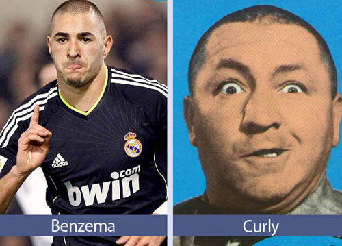 Benzema và diễn viên hài người Mỹ, Curly Howard. Benzema và diễn viên hài người Mỹ, Curly Howard.