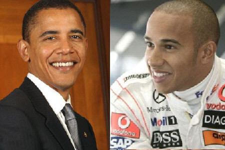 Tổng thống Mỹ, Barack Obama và tay đua nổi tiếng Lewis Hamilton. Tổng thống Mỹ, Barack Obama và tay đua nổi tiếng Lewis Hamilton.