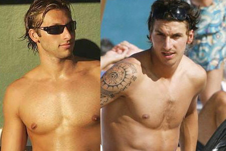 VĐV bơi nổi tiếng người Australia, Ian Thorpe và tiền đạo Zlatan Ibrahimovic. VĐV bơi nổi tiếng người Australia, Ian Thorpe và tiền đạo Zlatan Ibrahimovic.