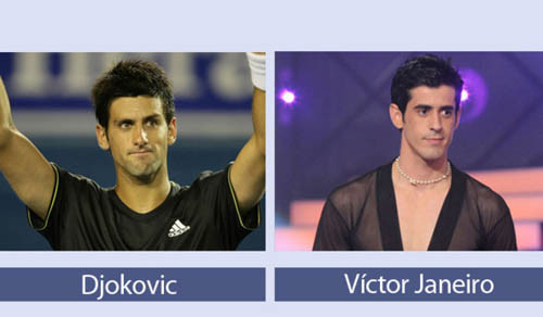 Tay vợt Djokovic và võ sĩ đấu bò người Tây Ban Nha, Victor Janeiro như anh em. Tay vợt Djokovic và võ sĩ đấu bò người Tây Ban Nha, Victor Janeiro như anh em.