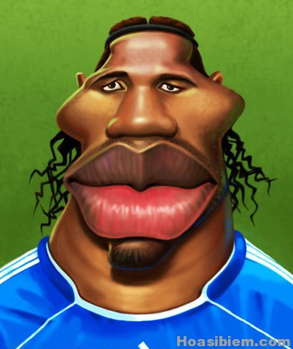 Biếm họa Drogba.
