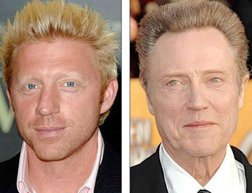 Cựu vô địch Wimbledon, Boris Becker và nam tài tử người Mỹ, Christopher Walken.