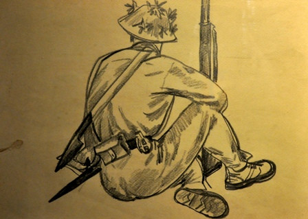 Tập tranh kí họa “Chân dung chiến sĩ Điện biên” của họa sĩ Ngô Mạnh Lân vẽ trong thời gian hoạt động ở Điện Biên Phủ 1954.