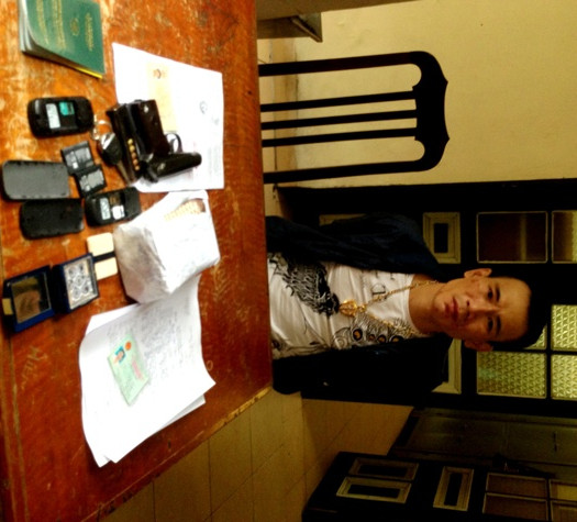 Đối tượng Ngô Xuân Dũng tại cơ quan công an Đối tượng Ngô Xuân Dũng tại cơ quan công an